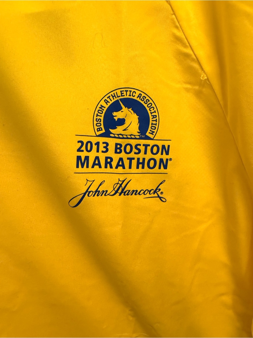 Rare Collectors Adidas Men’s 2013 Boston Marathon Yellow Windbreaker Jacket NWT - Picture 2 of 9